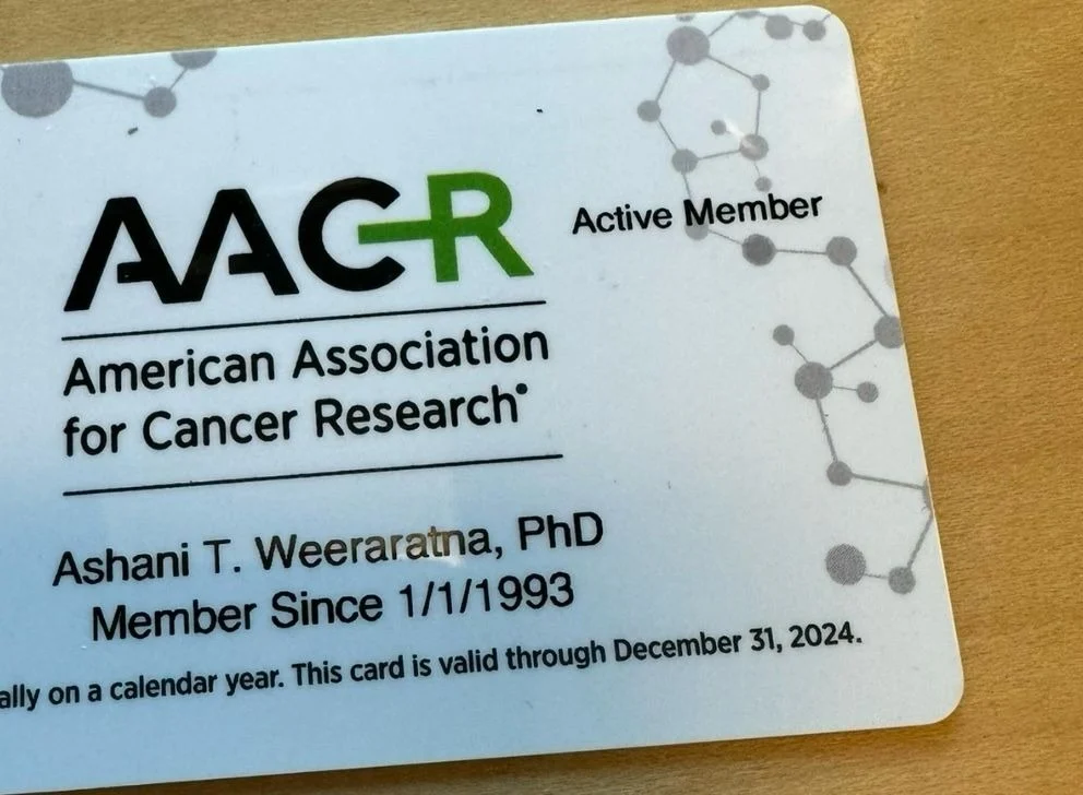 Ashani Weeraratna: Honored to Run for the AACR Board of Directors 2 Ashani Weeraratna: Honored to Run for the AACR Board of Directors