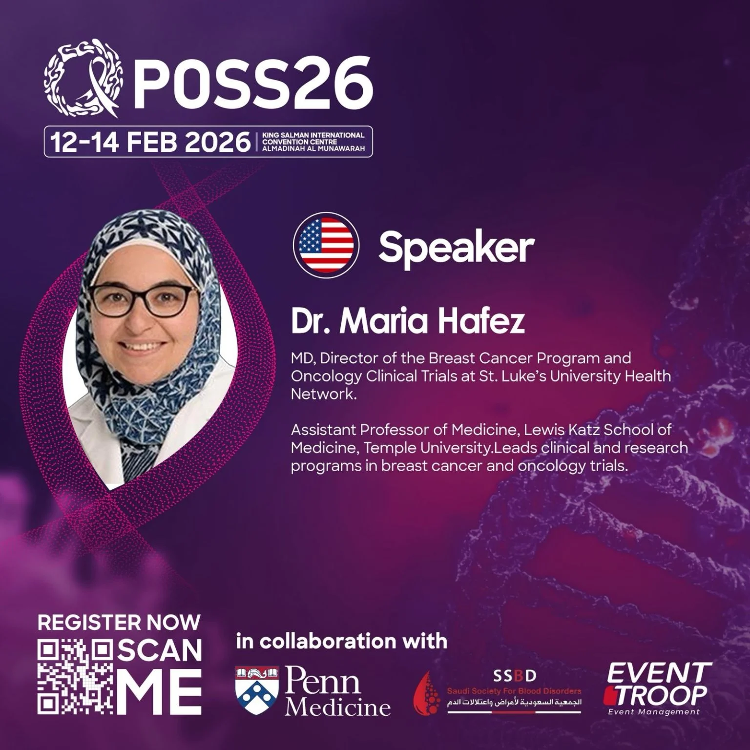 Maria Hafez: Honored to Represent St. Luke's University Health Network at the Precision Oncology Summit 2026 2 Maria Hafez