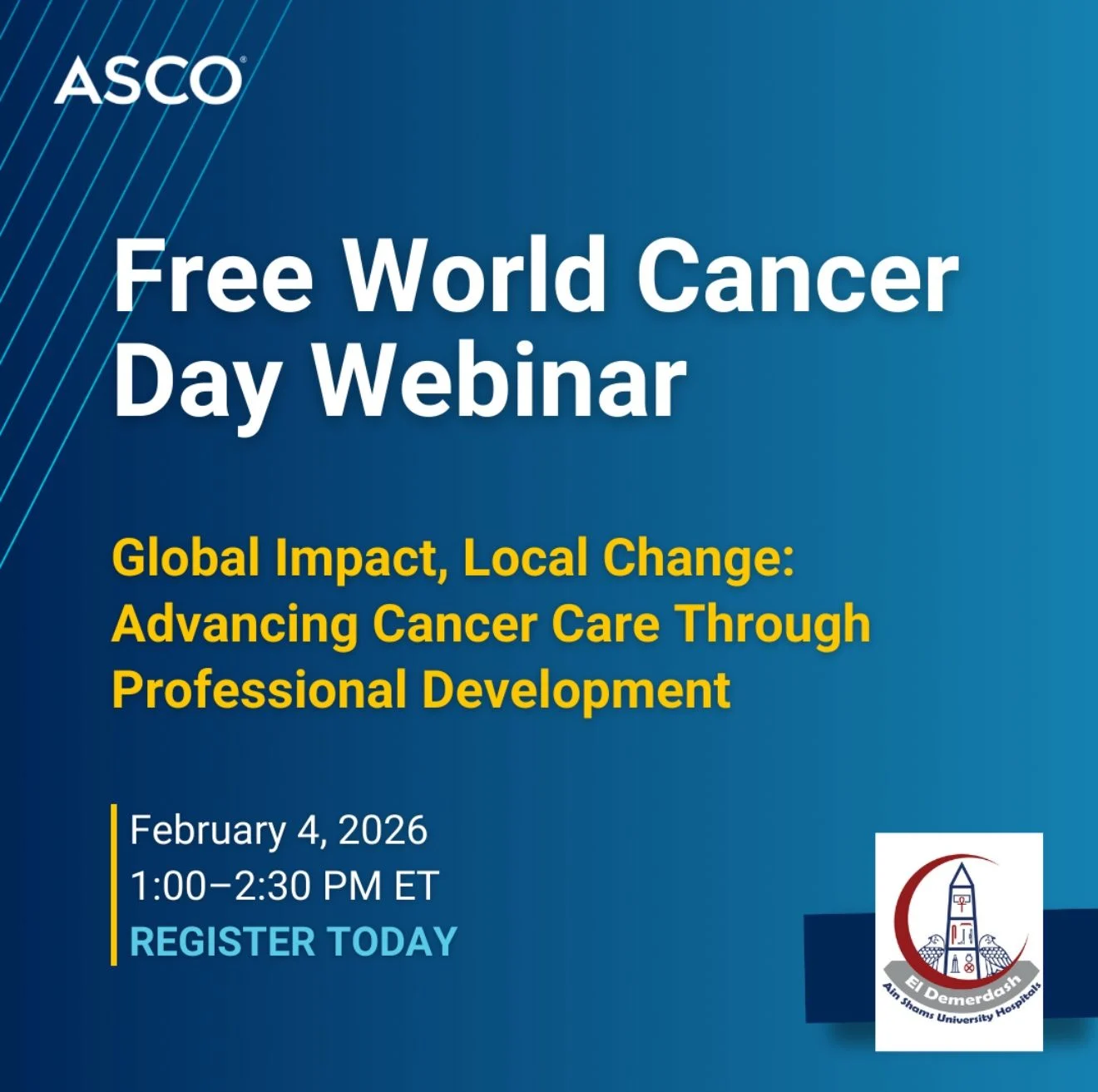 Adda Bounedjar: ASCO-Ain Shams University Webinar on Professional Development in Oncology