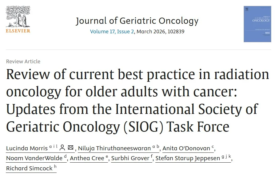 Anita O'Donovan: Updated SIOG Position Paper on Best Practice in Radiation Oncology for Older Adults 2 Anita O'Donovan: Updated SIOG Position Paper on Best Practice in Radiation Oncology for Older Adults