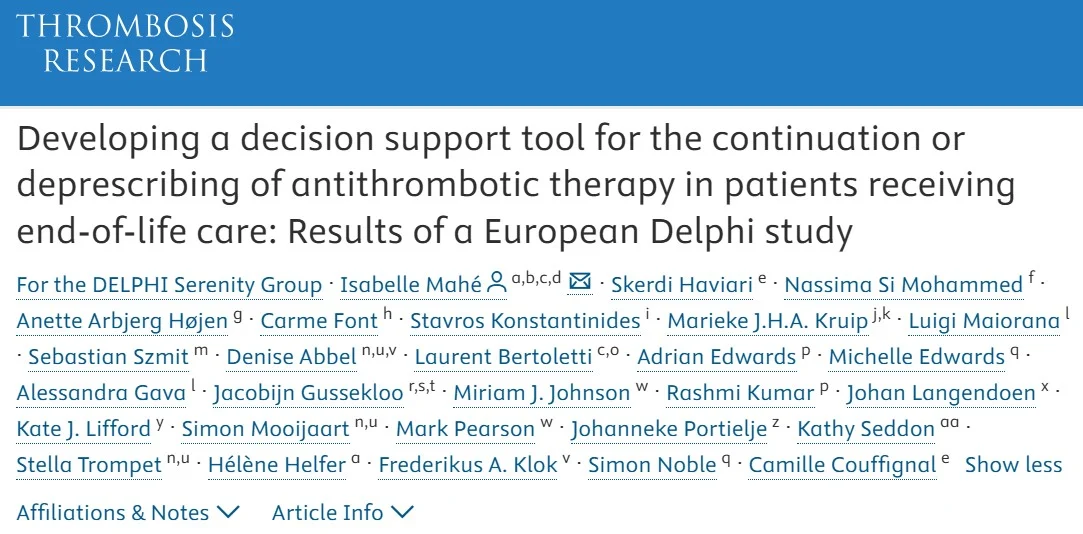 Sebastian Szmit: European Delphi Study on Antithrombotic Therapy in End-of-Life Care 2 Sebastian Szmit: European Delphi Study on Antithrombotic Therapy in End-of-Life Care