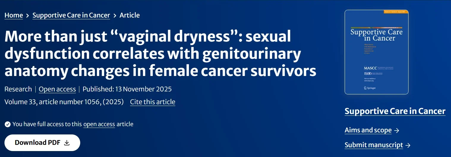 Muna Al-Khaifi: Sexual Dysfunction in Cancer Survivors is More Than Vaginal Dryness 2 Muna Al-Khaifi: Sexual Dysfunction in Cancer Survivors is More Than Vaginal Dryness
