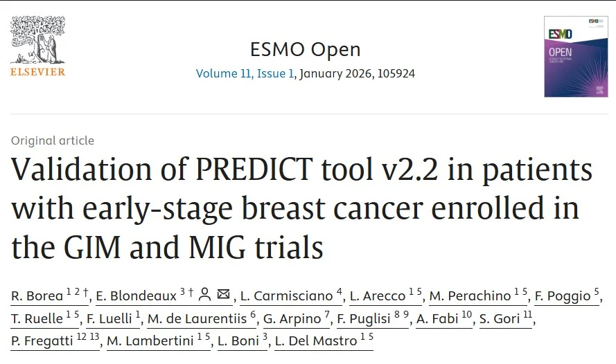 Roberto Borea: Validation of PREDICT Tool v2.2 in Early-Stage Breast Cancer Trials