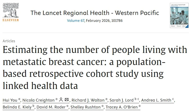 Tracey O’Brien: Estimating People Living With Metastatic Breast Cancer Using Linked Health Data