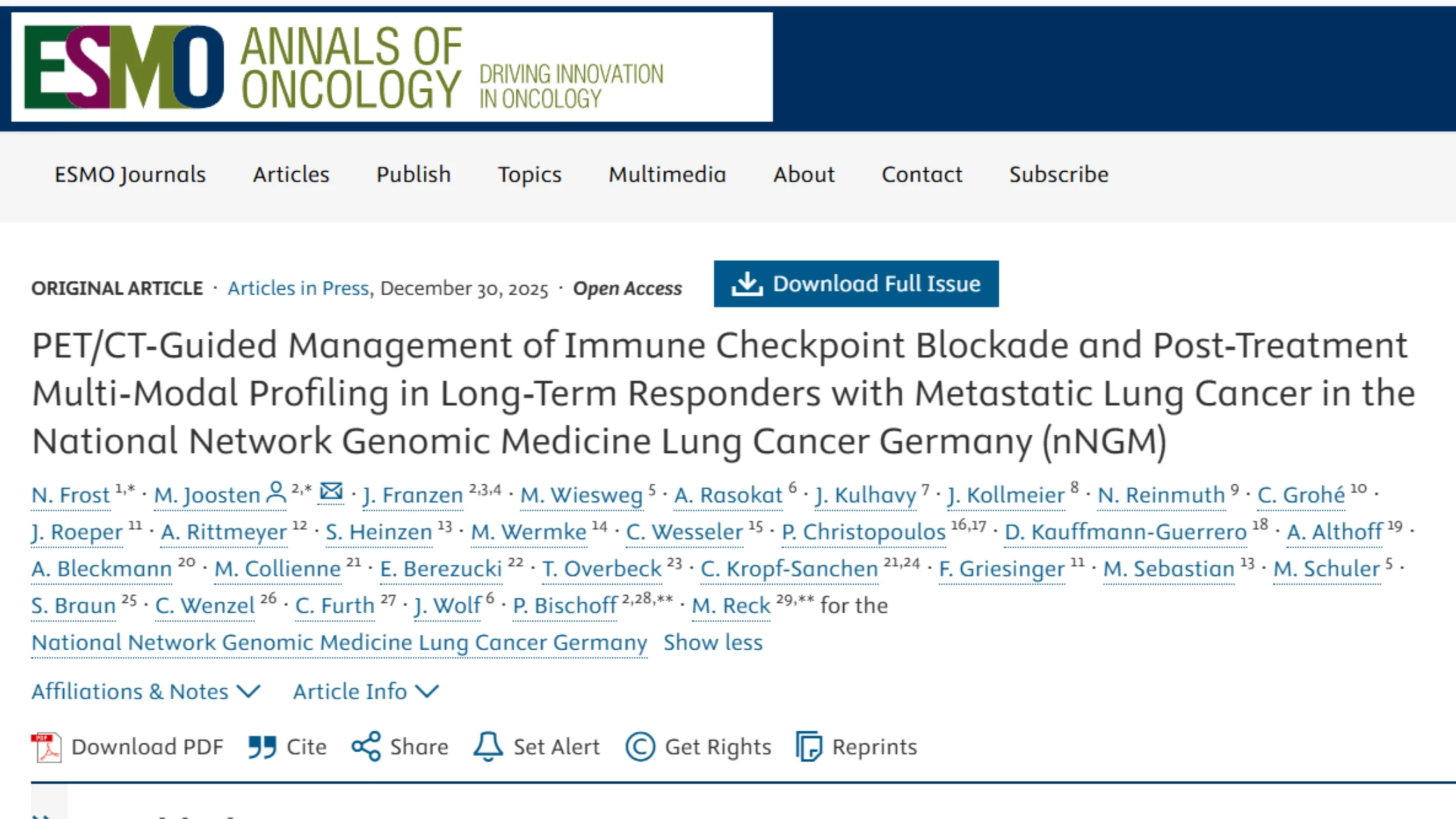 Martin Reck: New Real-World Insights Into Immunotherapy Timing in NSCLC