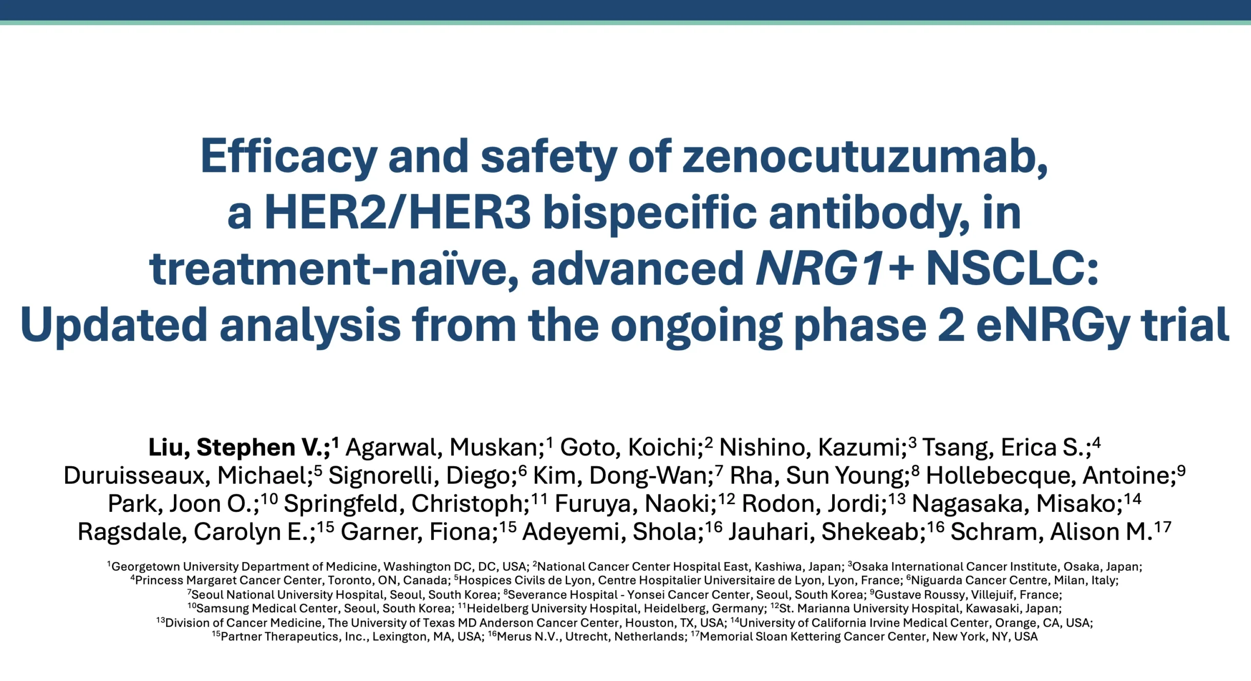 eNRGy Trial: Zenocutuzumab in NRG1 Fusion–Positive Gastrointestinal Cancers 2 eNRGy trial