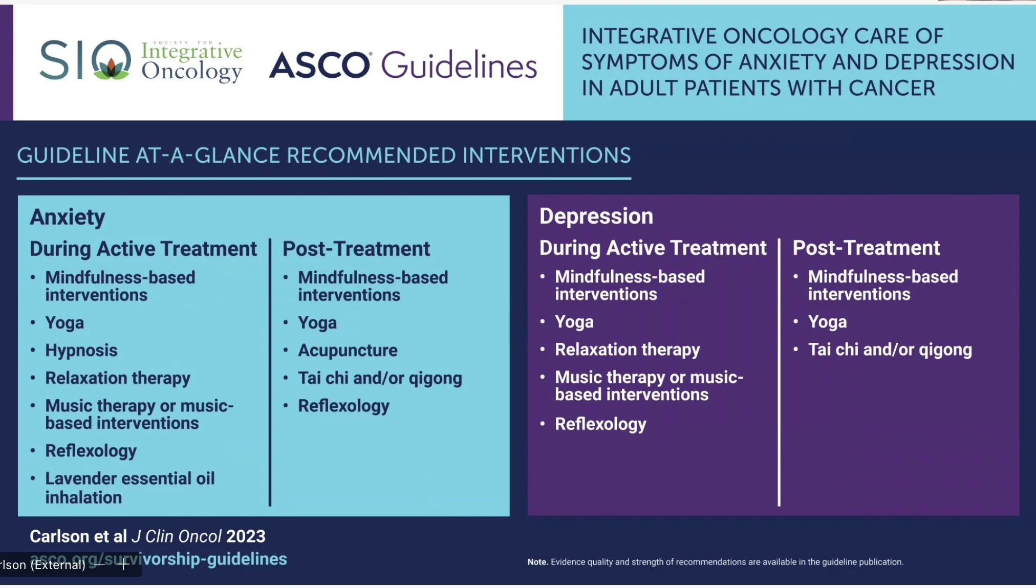 Cristiane D Bergerot: Excellent Overview by Linda E. Carlson on Addressing Anxiety and Depression in Oncology Care