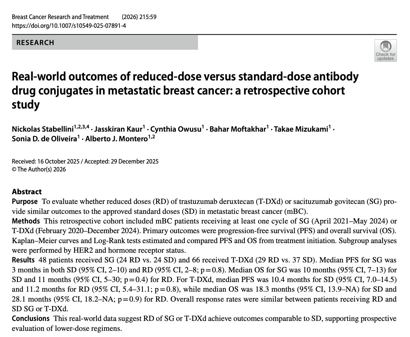 Oscar Tahuahua: Do We Always Need Full Dose ADCs to Achieve Benefit?