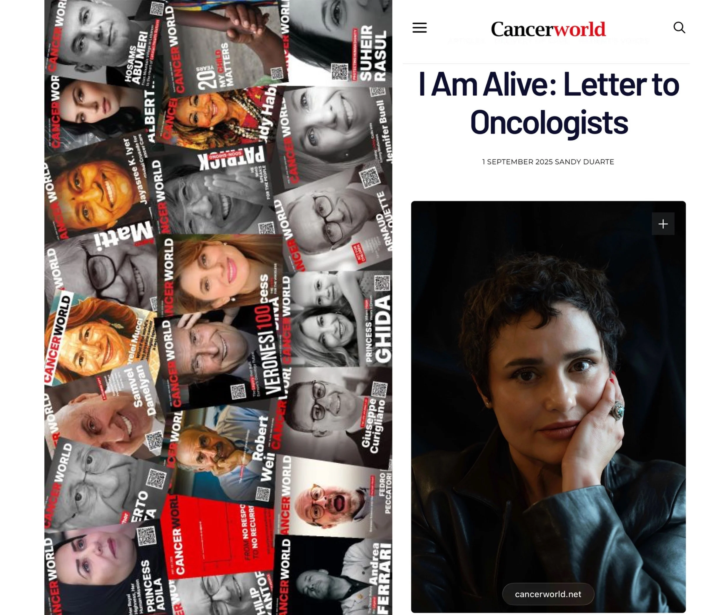 Sandy Duarte: Proud of You, and Thank You for All You Do for Us, CancerWorld