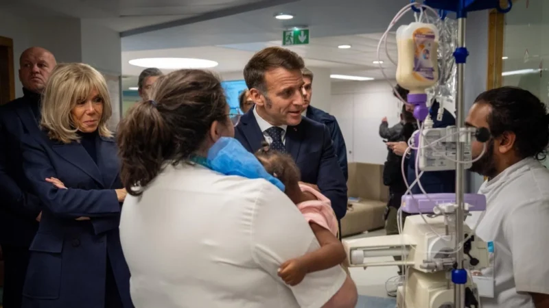 President Emmanuel Macron Visits Gustave Roussy for the New Year