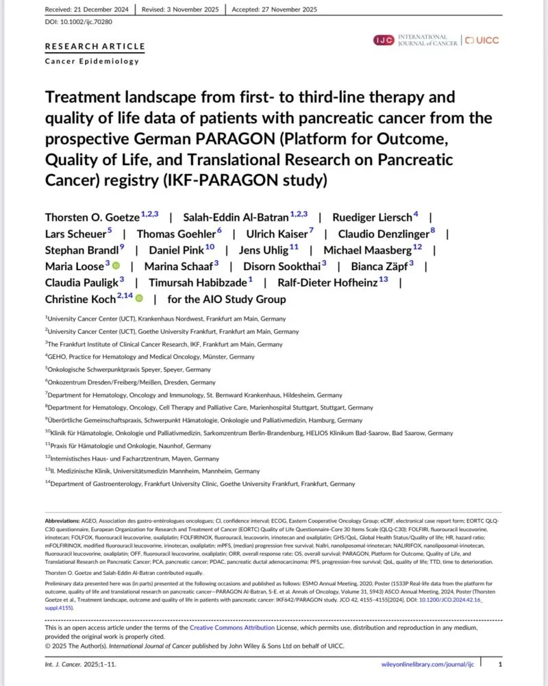 10 Must-Read Posts in GI Oncology This Week 2 IKF-PARAGON publication