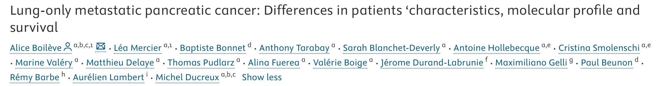 Anirban Maitra: Lung Only Metastatic Pancreatic Cancer Prognosis
