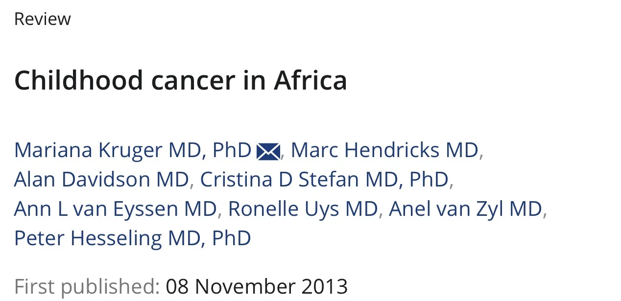 1 Nurse. 45 Children. The Reality of Pediatric Cancer Care in LMICs - ACT 4 Children