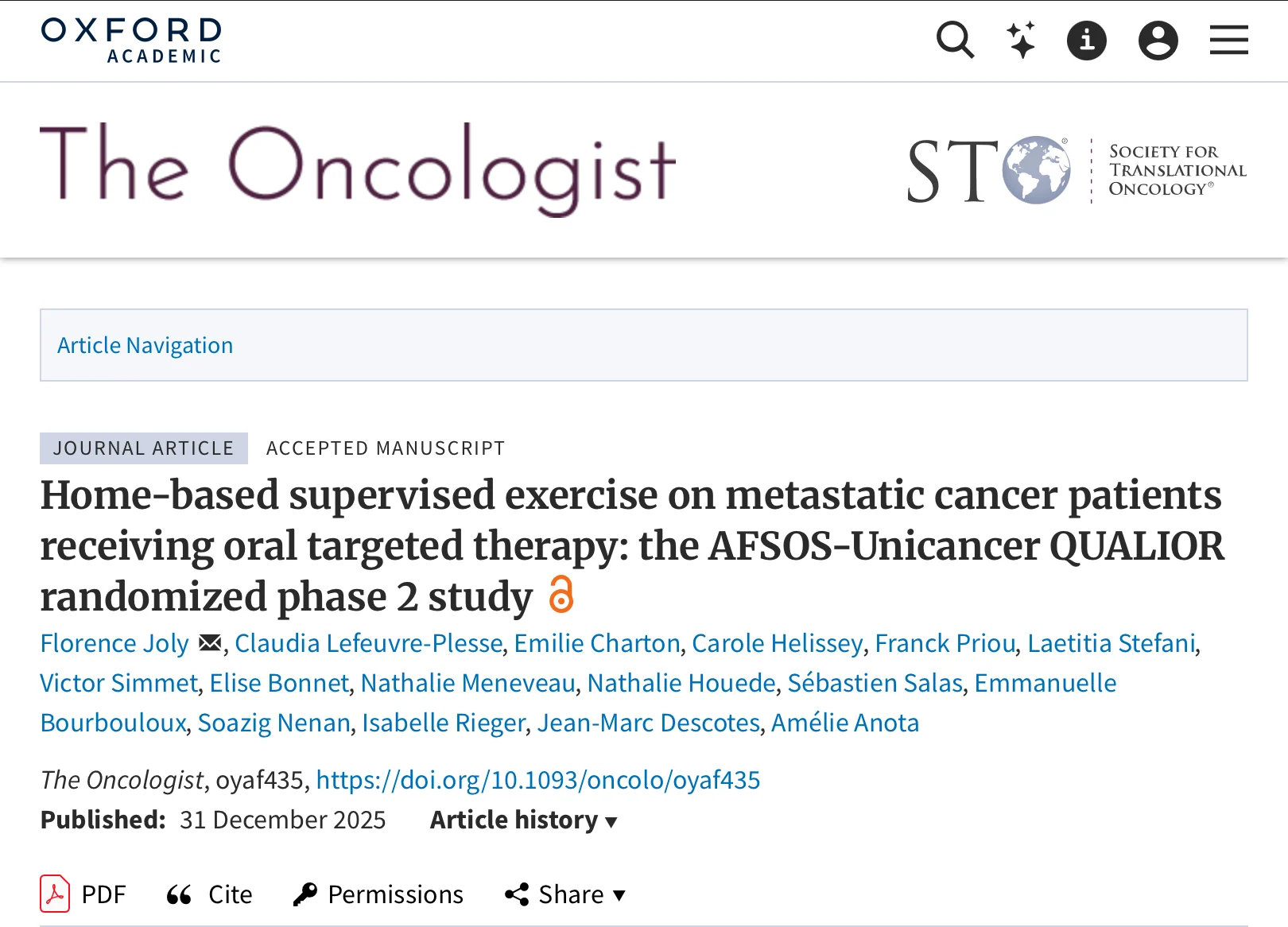 Nieves Martinez Lago: Home Based Supervised Excercise in Metastatic Cancer 3 Nieves Martinez Lago