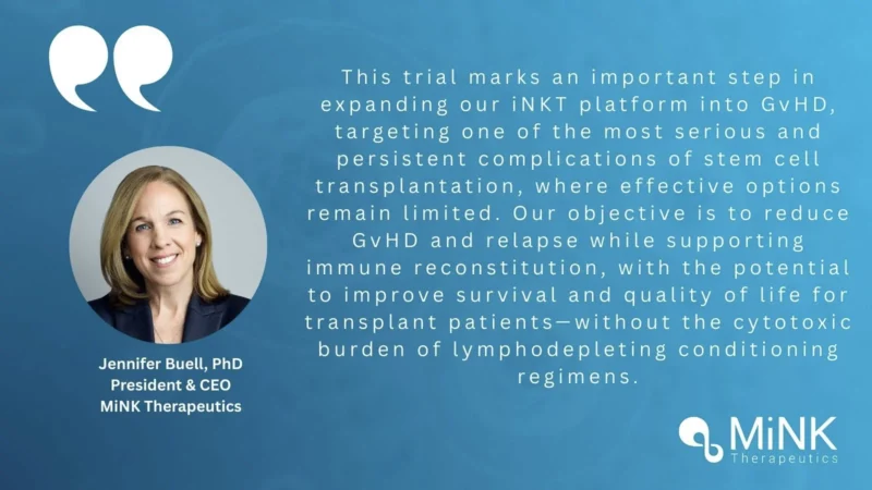MiNK Therapeutics and UW–Madison Launch Phase 1 Trial of AgenT-797 to Prevent GvHD
