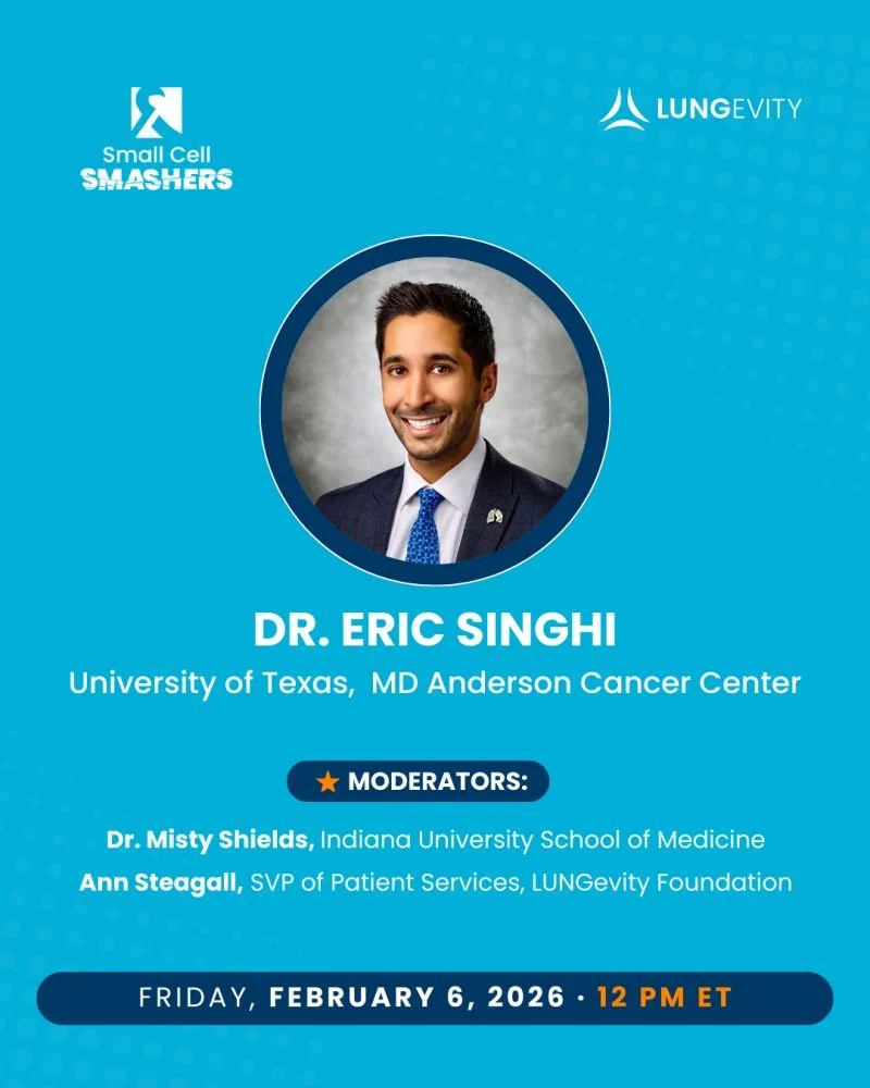 Join the Live Discussion with Eric Singhi on Community Support in SCLC - LUNGevity Foundation