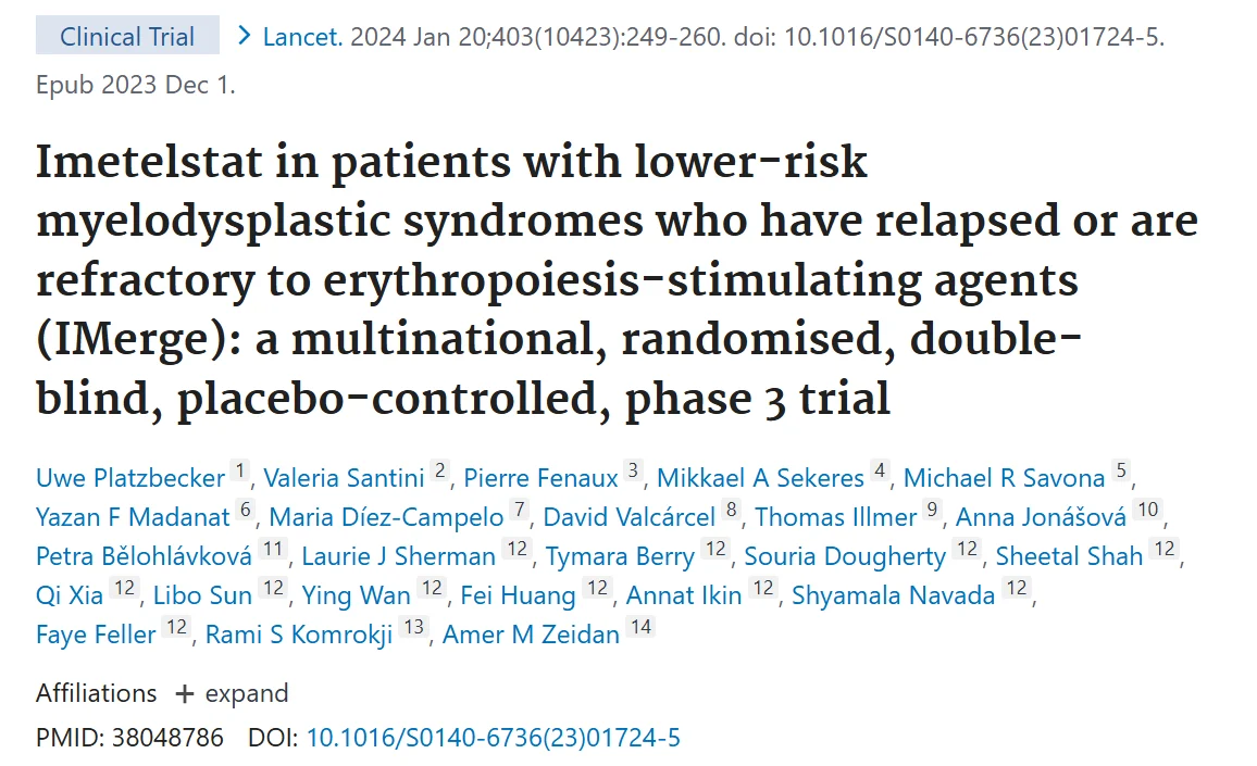 Uwe Platzbecker: New Insight on Imetelstat in Lower-Risk MDS