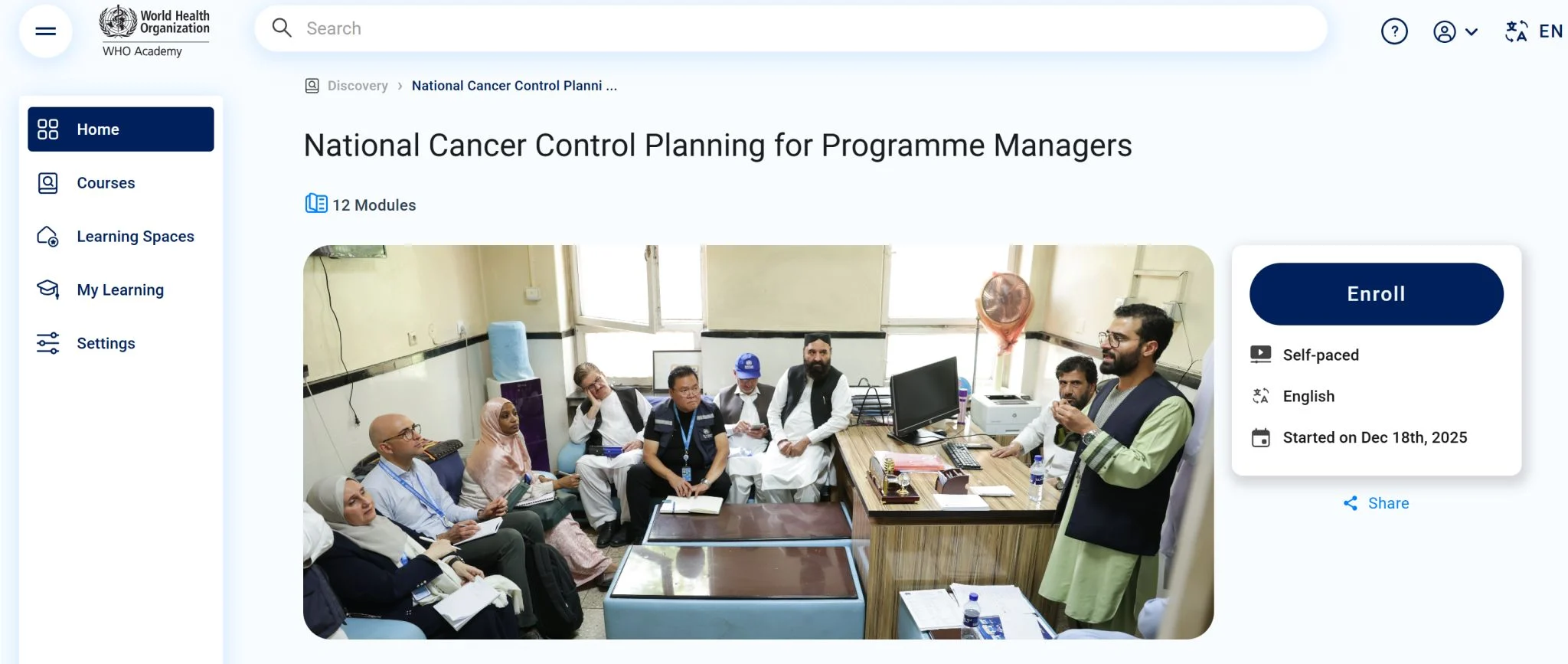 Dario Trapani: The WHO Academy has Officially Launched the National Cancer Control Planning NCCP Course 2 Dario Trapani: The WHO Academy has Officially Launched the National Cancer Control Planning NCCP Course
