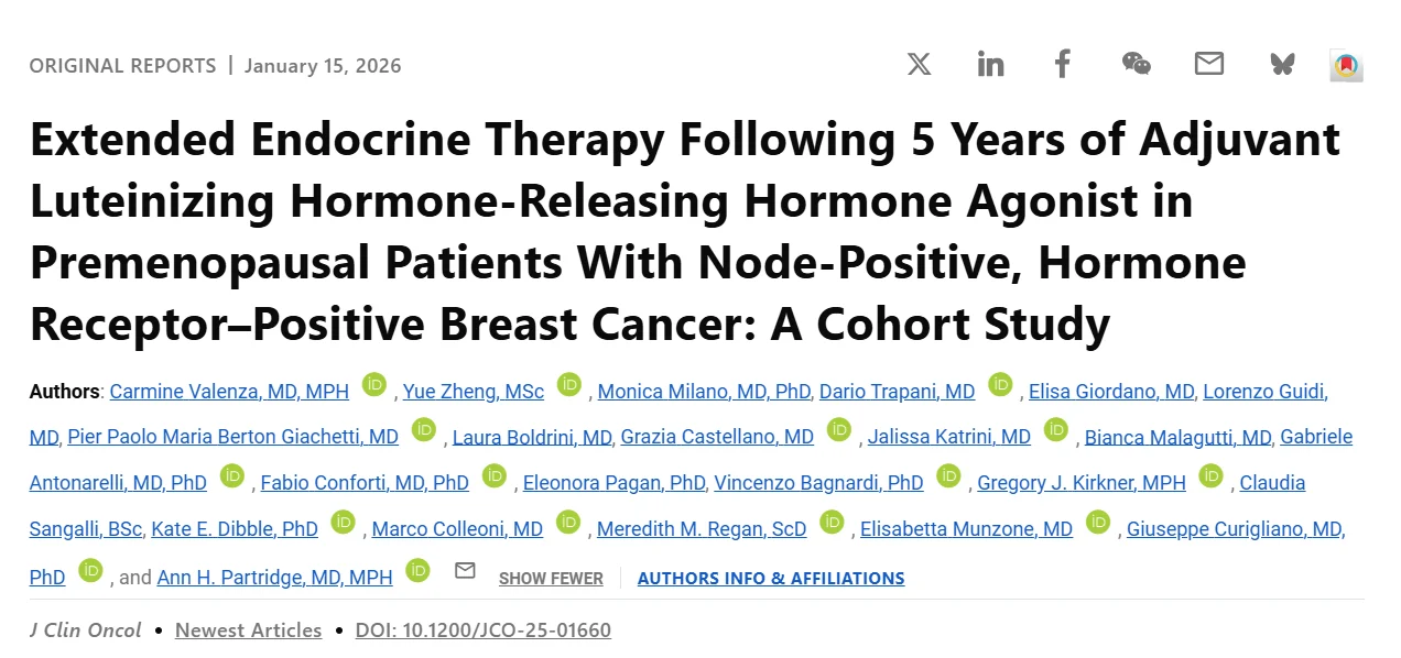 Giuseppe Curigliano: Extending ET with OFS in Premenopausal Patients with Node-positive eBC after 5 Years of LHRHa Treatment
