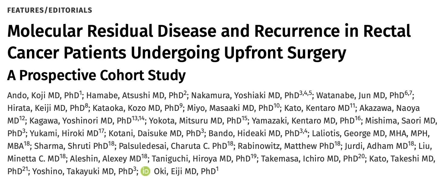 Nicholas Hornstein: Jaw-Dropping ctDNA Data in Rectal Cancer 2 Nicholas Hornstein: Jaw-Dropping ctDNA Data in Rectal Cancer