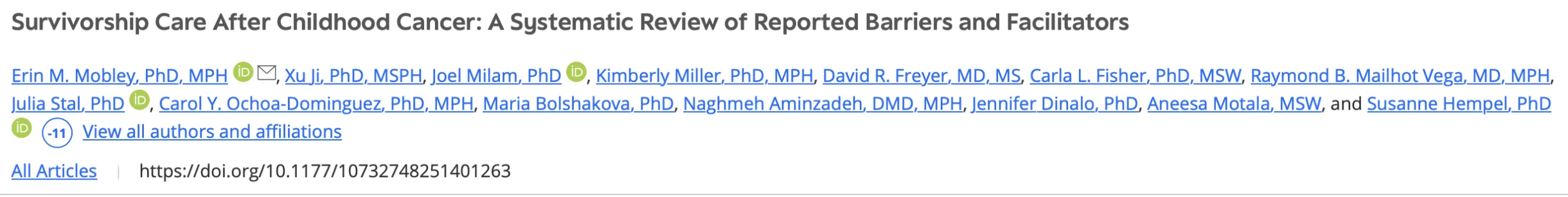 George Vlachogiannis: Closing Equity Gaps in Survivorship Care for Childhood Cancer Survivors
