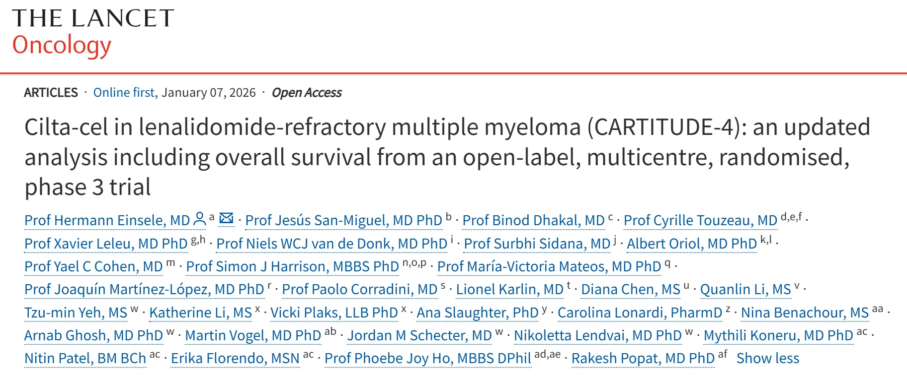 Myeloma Paper of the Day, January 11th, Suggested by Robert Orlowski