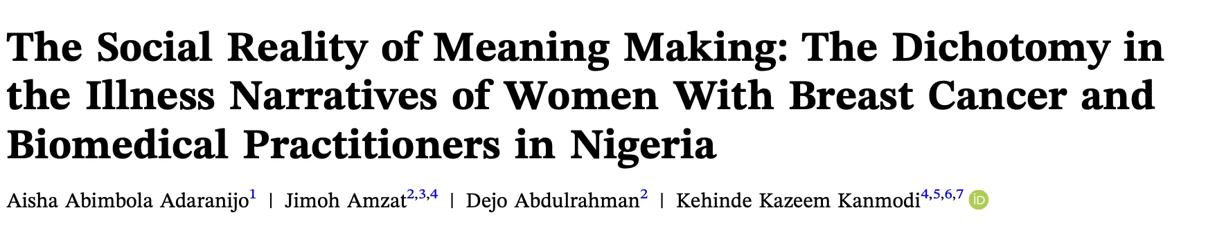 The Unseen Battle: Identity, Faith, and Breast Cancer in Nigeria - Cephas Health Research Initiative 2 The Unseen Battle: Identity, Faith, and Breast Cancer in Nigeria - Cephas Health Research Initiative