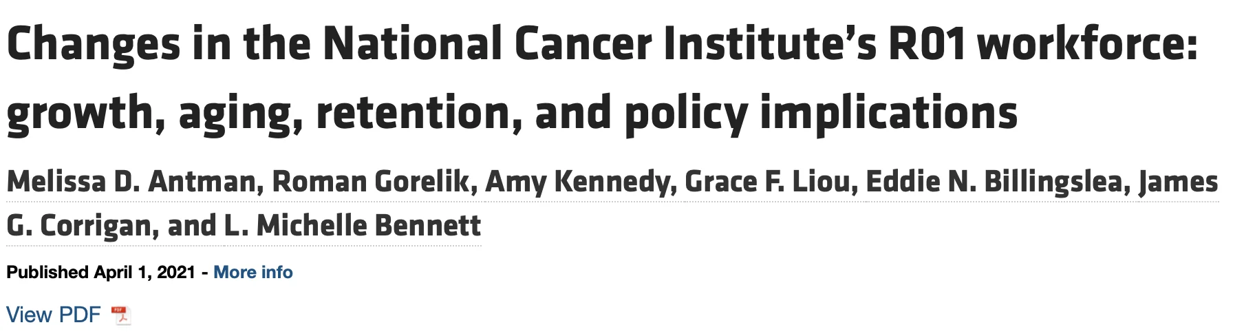 Oliver Bogler: The Human Cost Behind NCI Funding Statistics 2 Oliver Bogler: The Human Cost Behind NCI Funding Statistics