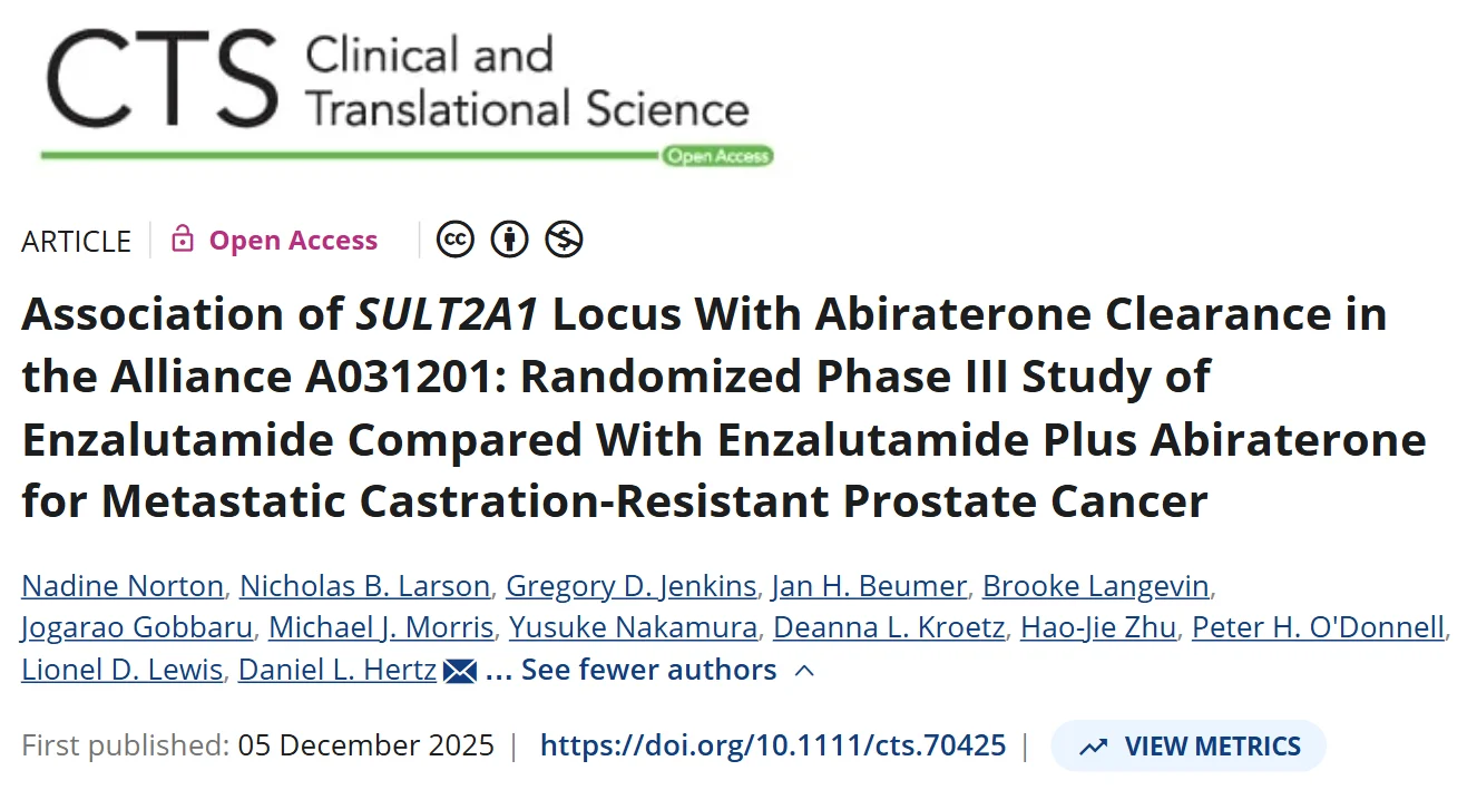 Alliance Trial Reveals Gene Variant May Affect Prostate Cancer Drug Efficacy