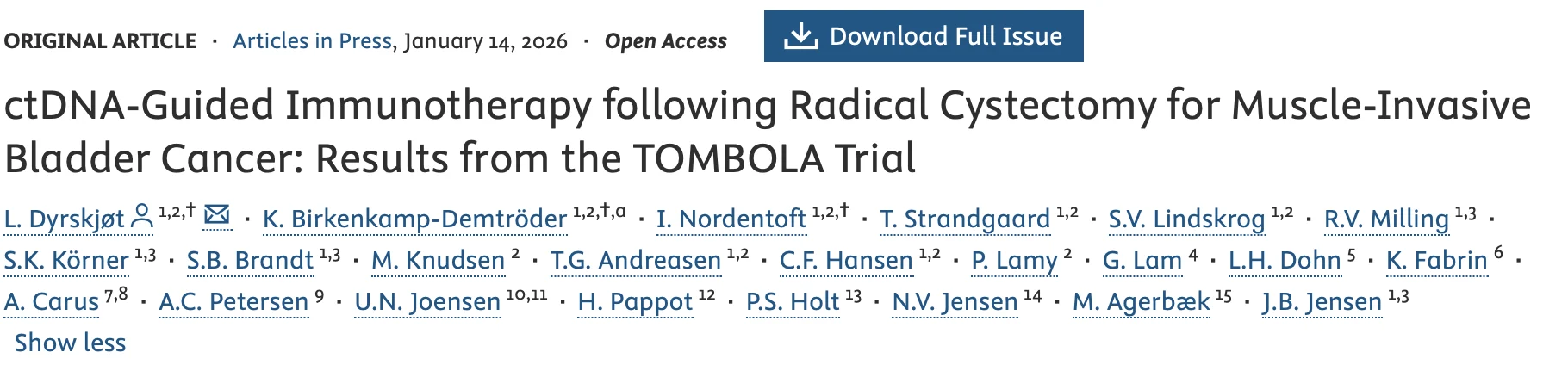 Lars Dyrskjøt: ctDNA-Guided Postoperative Management in Muscle-Invasive Bladder Cancer