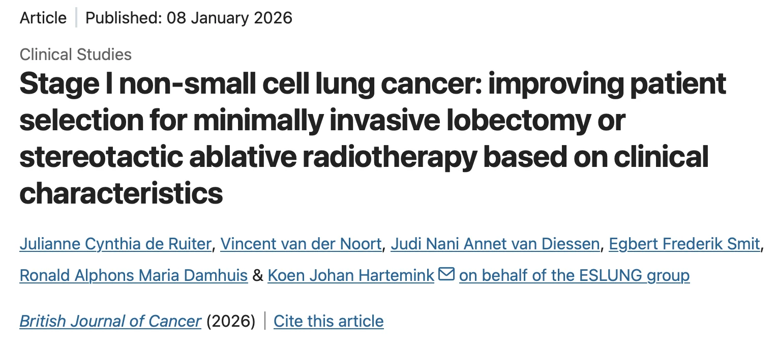 Drew Moghanaki: ES-LUNG Registry Update Challenges Surgical Risk Assumptions in Stage I NSCLC