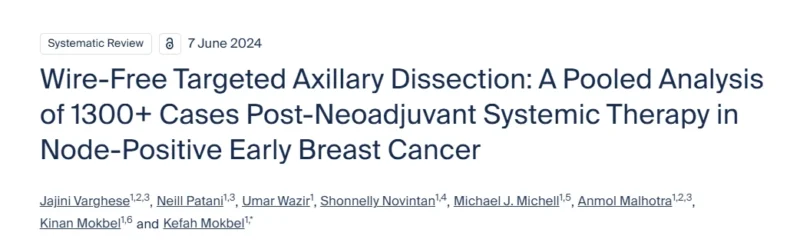 Kefah Mokbel: TAD vs SLNB - Equivalent Axillary Control