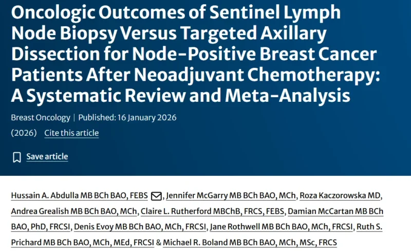 Kefah Mokbel: TAD vs SLNB - Equivalent Axillary Control
