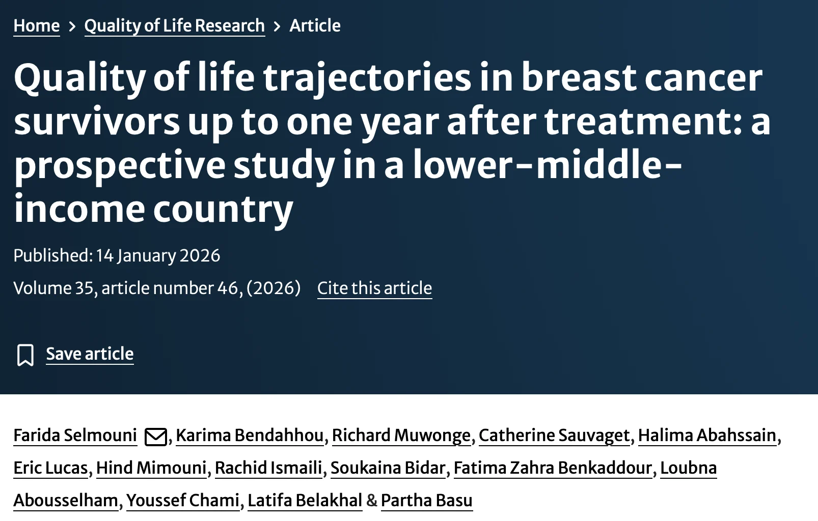 Dario Trapani: Rethinking Breast Cancer Survivorship - From Treating the Tumor to Supporting the Person