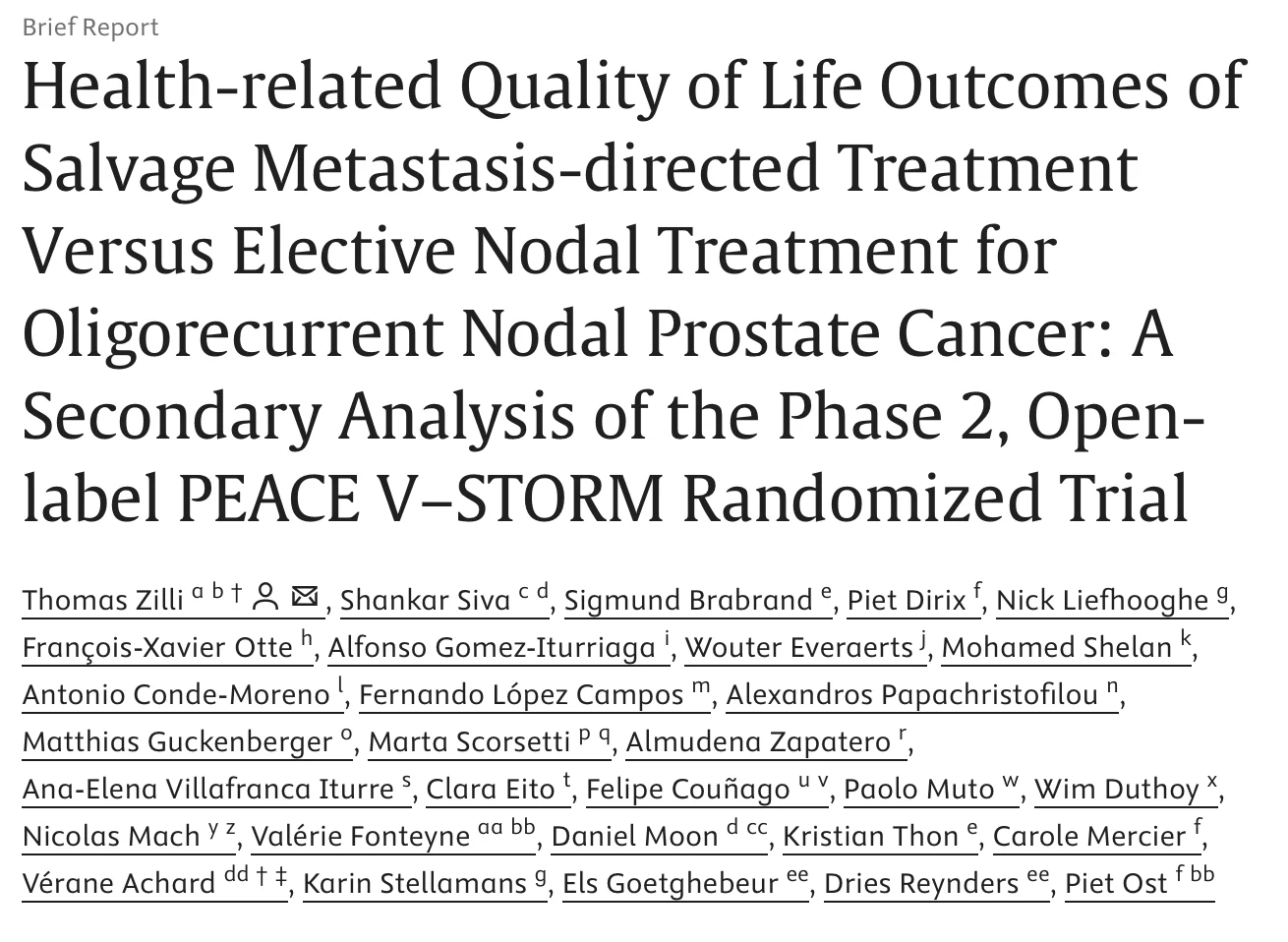 Felipe Couñago: ENRT Plus Short-Term ADT Outperforms MDT Without QoL Impact in PEACE V–STORM