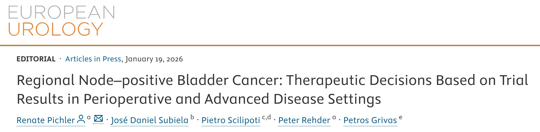 Sara Coca Membribes: Summary of Treatment Stratification in N+ Bladder Cancer