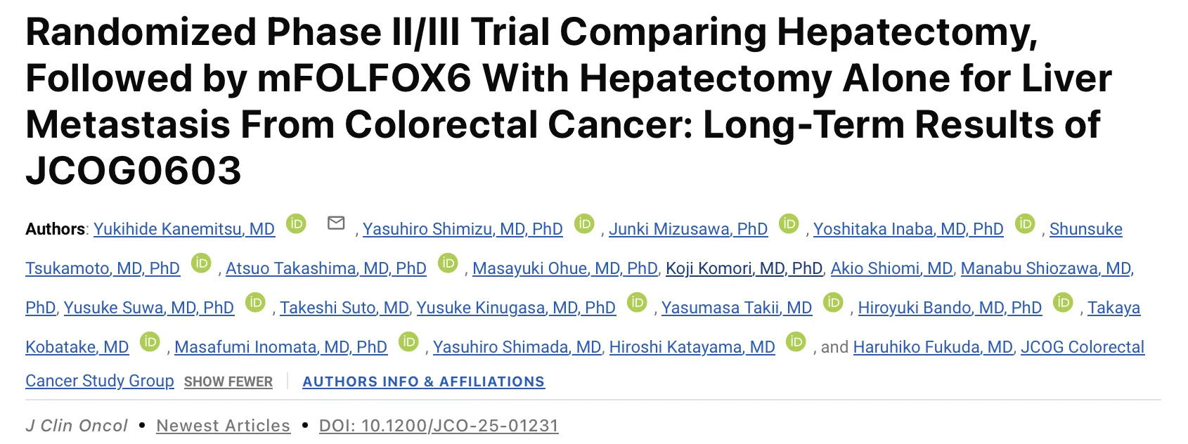 Nicholas Hornstein: Delaying Radiographic Recurrence Does Not Mean Living Longer in CRLM