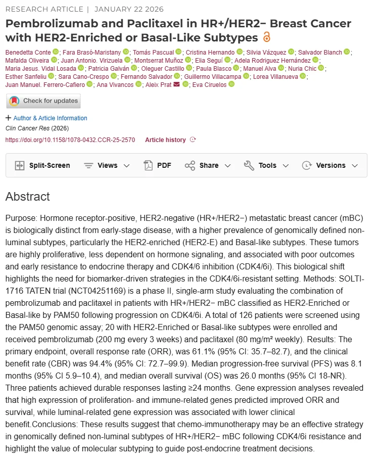 Aleix Prat: Exploring Immunotherapy in Non-Luminal HR+/HER2- Breast Cancer