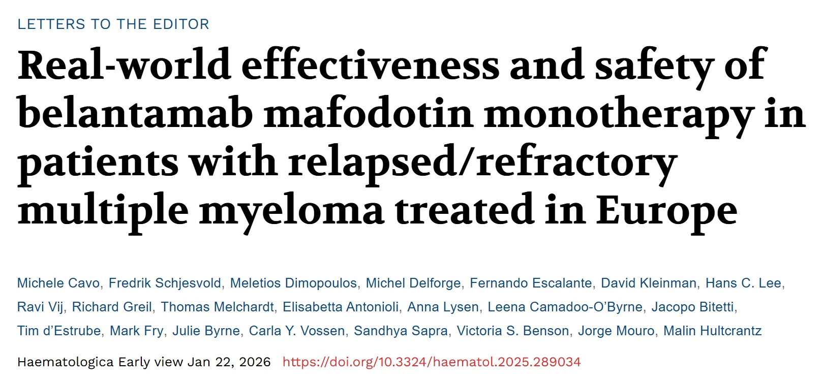 Myeloma Paper of the Day, January 24th, Suggested by Robert Orlowski