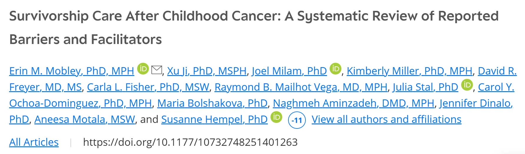 Major Review from USC Uncovers Barriers to Follow-Up Care for Childhood Cancer Survivors