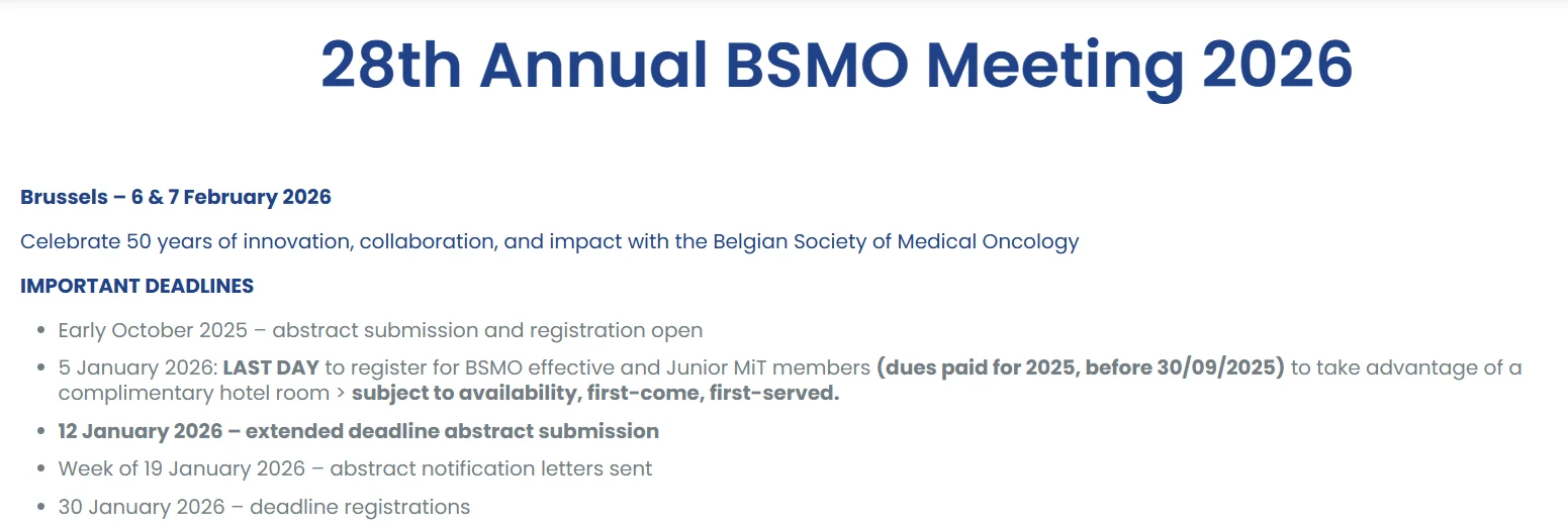 50 Years of Innovation, Collaboration, and Impact with the Belgian Society of Medical Oncology - BSMO