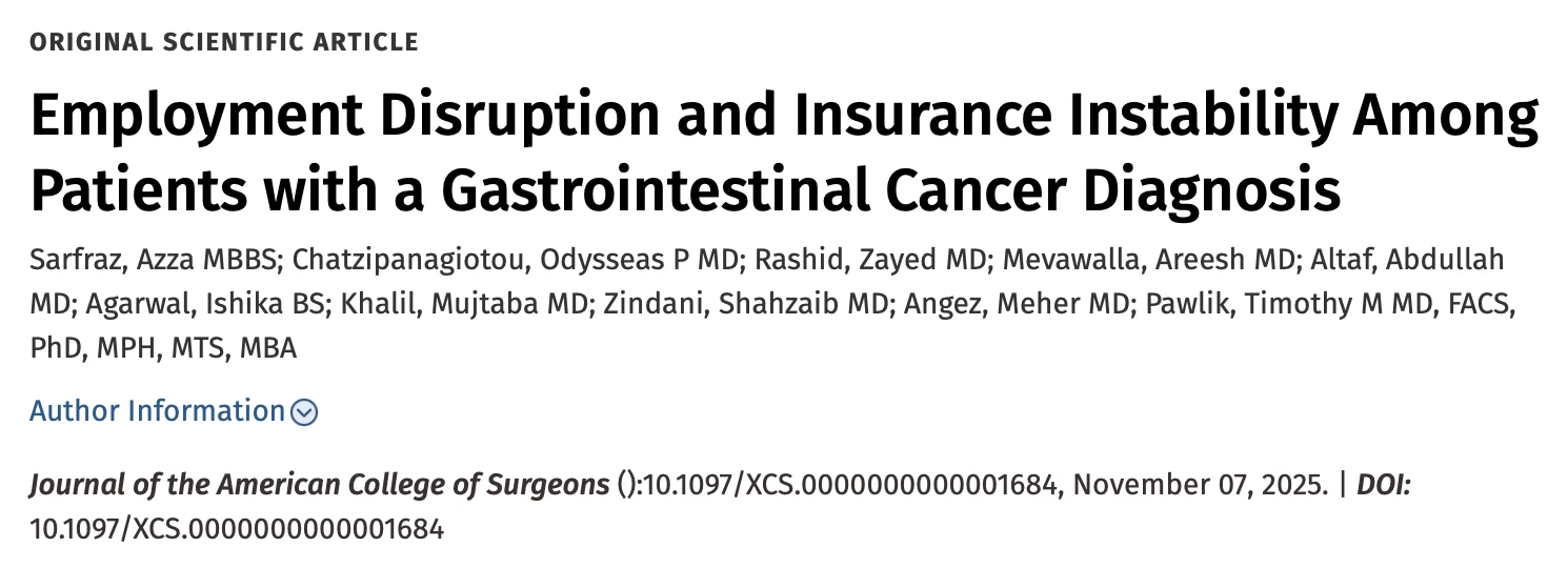 Azza Sarfraz: How GI Cancer Disrupts Work, Insurance, and Financial Stability