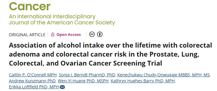 Erikka Loftfield: How Drinking Alcohol Relates to Both Colorectal Adenoma and Colorectal Cancer Risk 2 American Cancer Society Journals