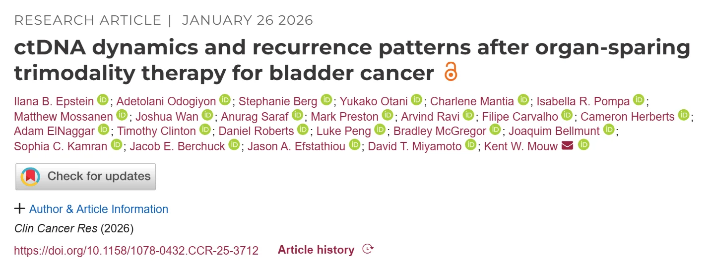 Kent Mouw: Plasma ctDNA Dynamics in Bladder-Sparing Trimodality Therapy