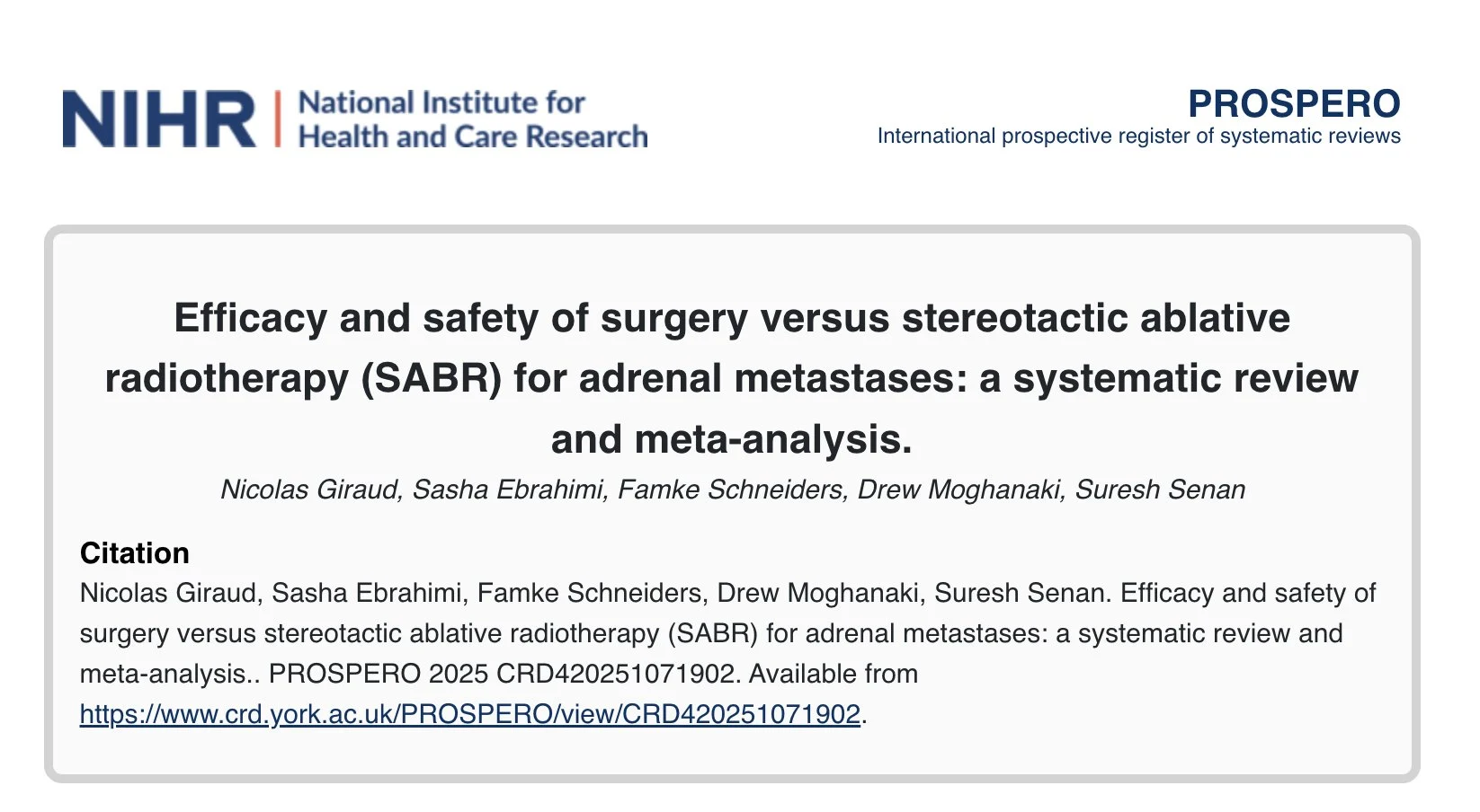 Drew Moghanaki: Think About This Statistic the Next Time Someone Recommends Surgery for an Adrenal Metastasis