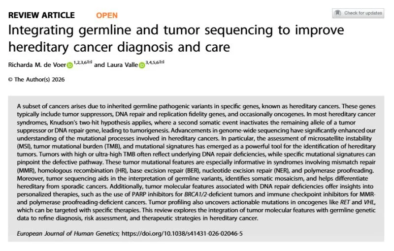 Laura Valle: Germline and Tumor Sequencing for Hereditary Cancer Care