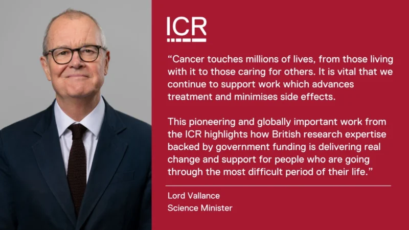 Lord Vallance Celebrates ICR’s Radiotherapy Research Win - The Institute of Cancer Research 2 ICR