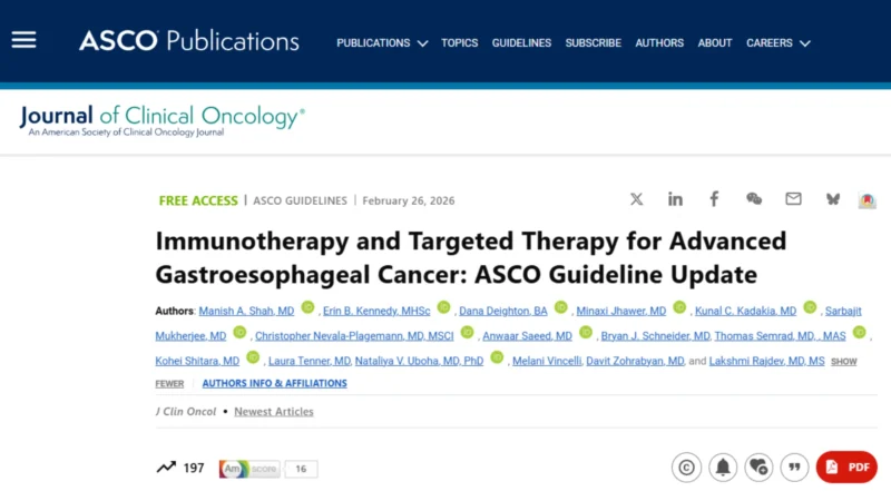 Sarbajit Mukherjee: Advancing Gastroesophageal Cancer Care Through ASCO Guideline Update 2 Sarbajit Mukherjee: Advancing Gastroesophageal Cancer Care Through ASCO Guideline Update