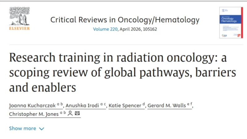 Chris Jones: Research Training in Radiation Oncology – Global Pathways, Barriers and Enablers