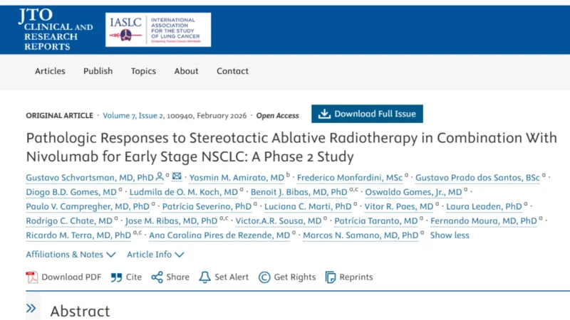 Drew Moghanaki: Exploring SABR–Nivolumab Responses in Early Lung Cancer 2 Drew Moghanaki: Exploring SABR–Nivolumab Responses in Early Lung Cancer